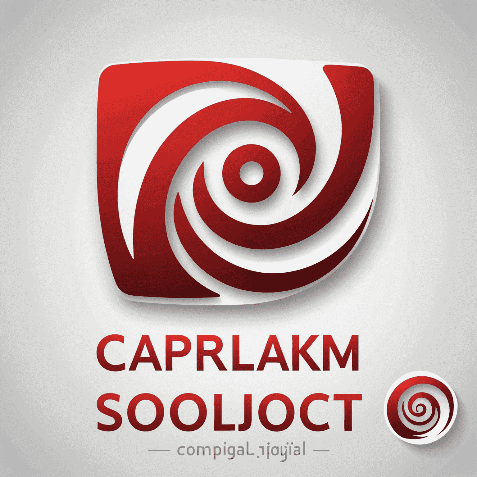 Digital company logo in red and white colors