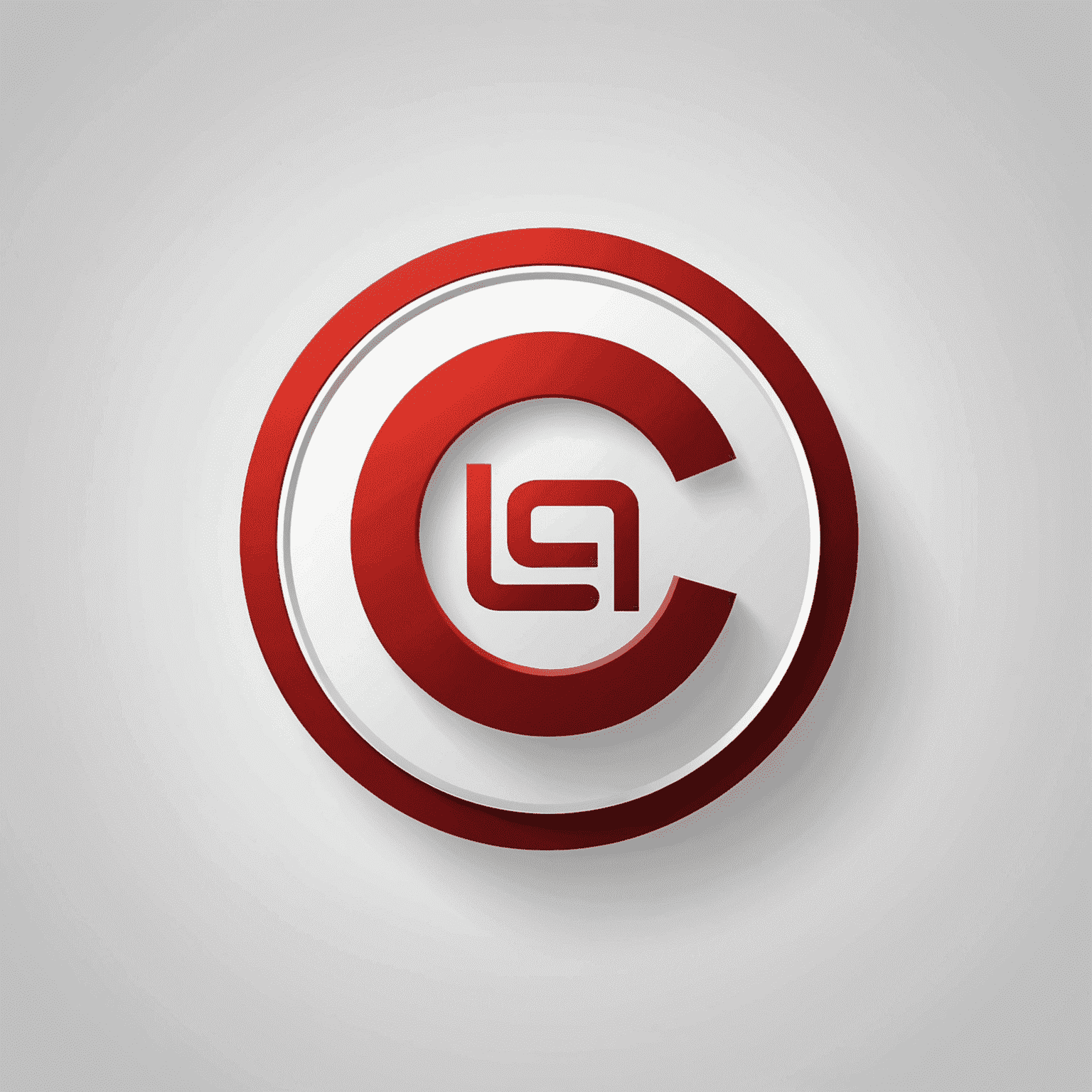 Digital company logo in red and white colors