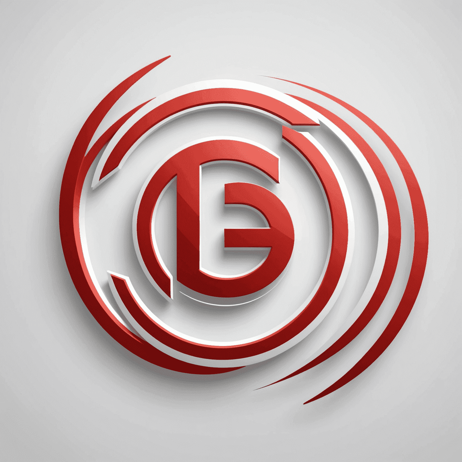 Digital company logo in red and white colors