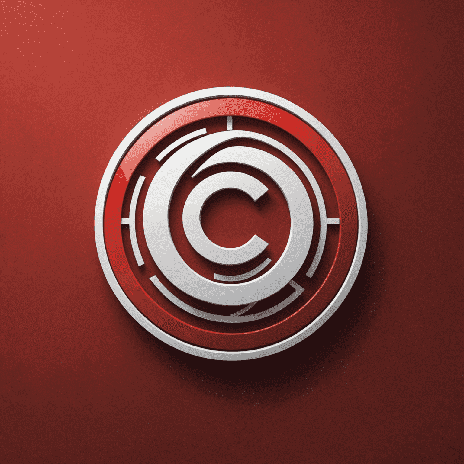 Digital company logo in red and white colors