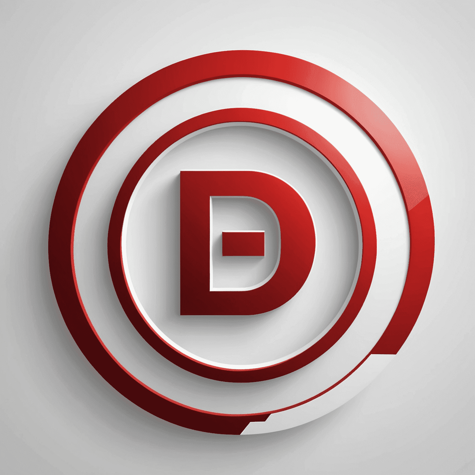 Digital company logo in red and white colors