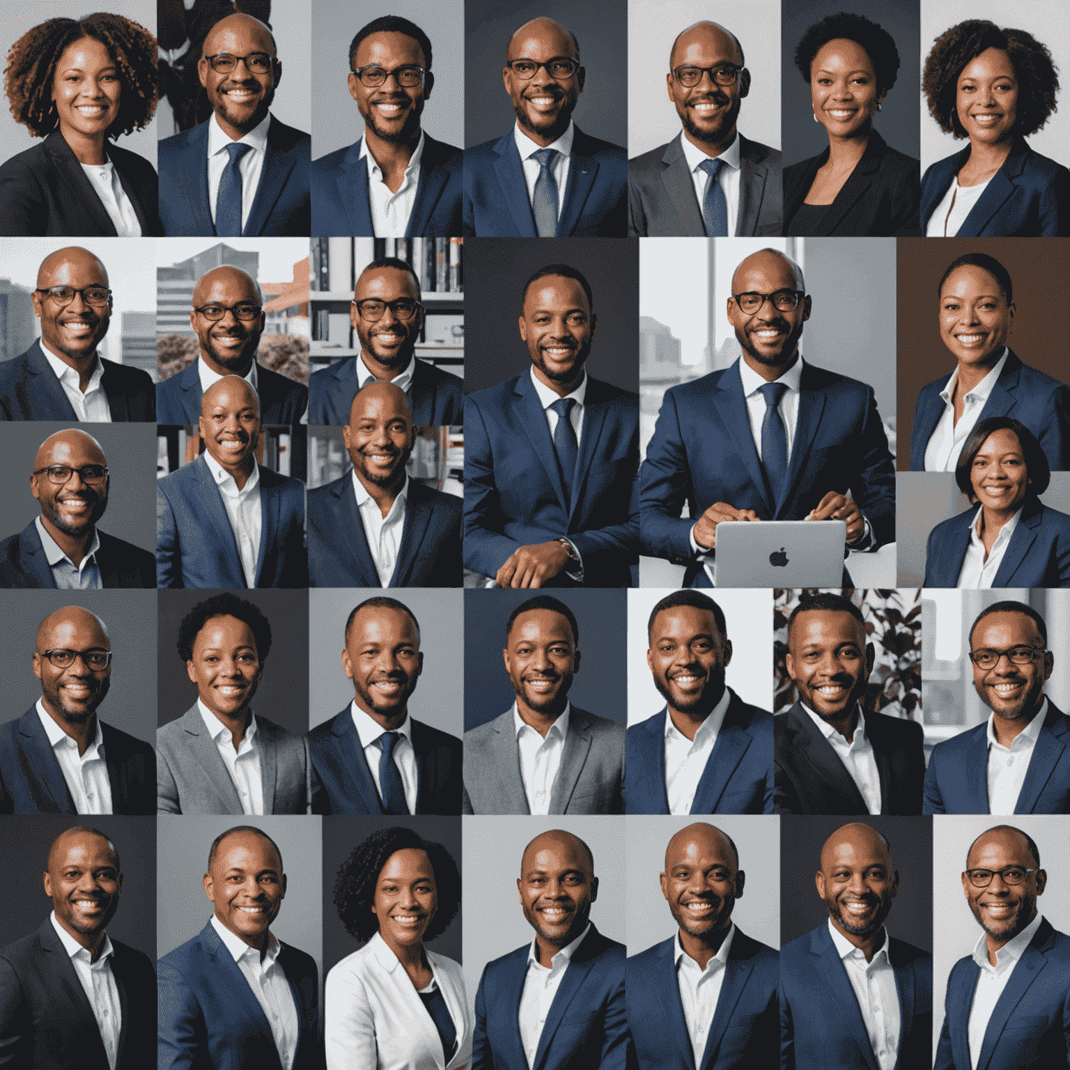 Collage of successful South African companies that have achieved business growth through digital transformation